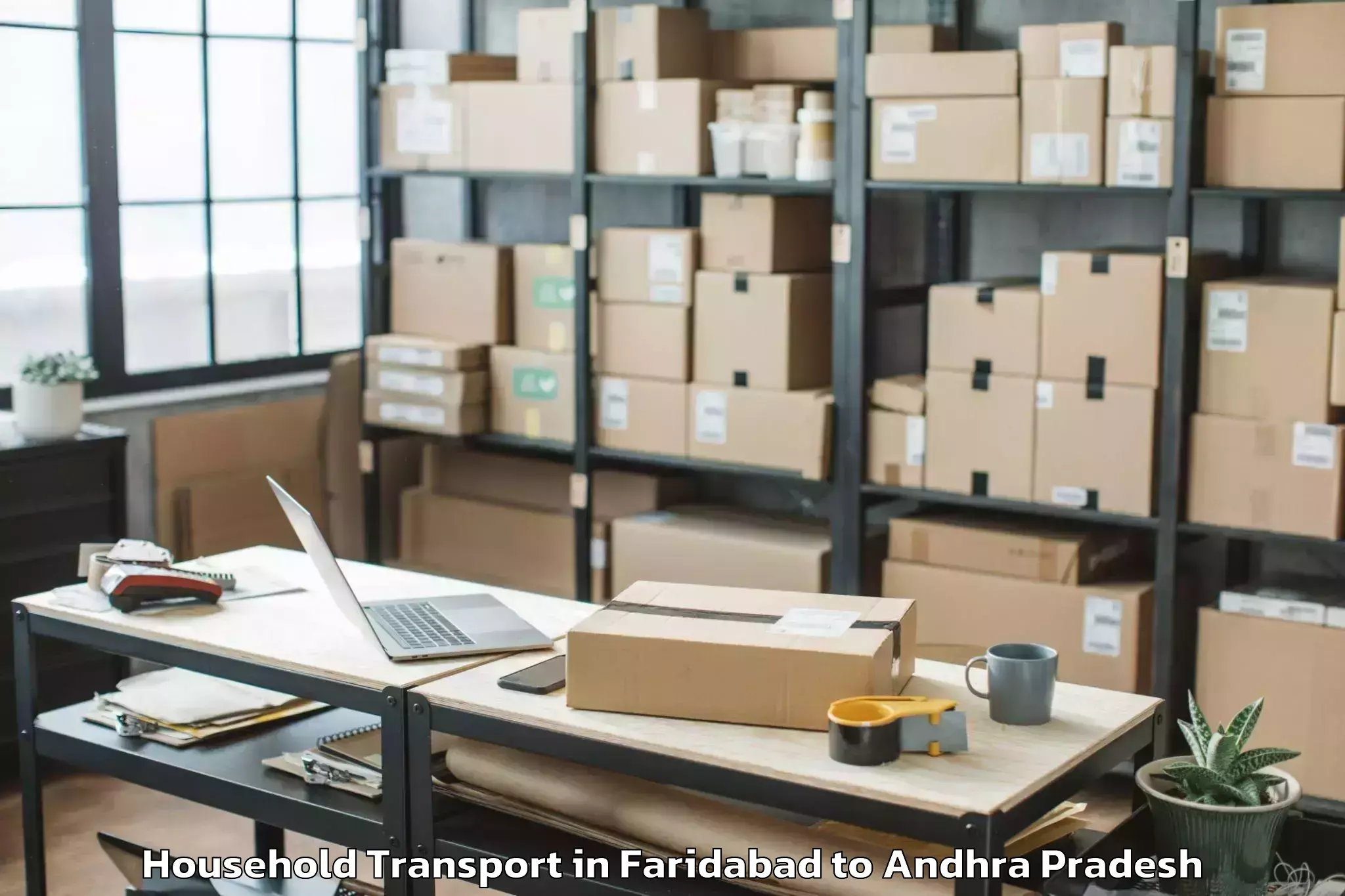 Book Faridabad to Pellakur Household Transport